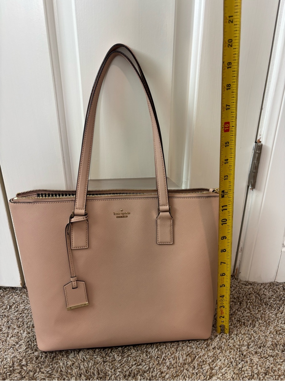 Kate Spade Pale Pink Saffiano Leather Tote - Picture 2 of 5